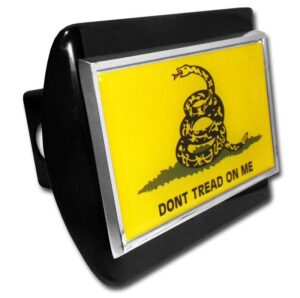 Gadsden Don't Tread On Me Flag Black Hitch Cover