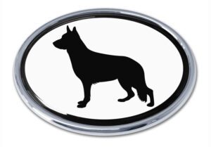 German Shepherd Chrome Car Emblem