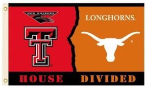 House Divided Texas Longhorns Texas Tech 3x5 Flag