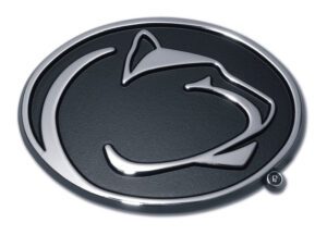 Penn State University Chrome Car Emblem Black