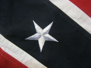 Square Confederate Battle Flag 32"x32" Sewn Cotton with Grommets Detail