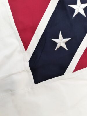Square Confederate Battle Flag 38"x38" Sewn Cotton with Grommets Detail