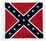 Square Confederate Battle Flag 38"x38" Sewn Cotton with Grommets