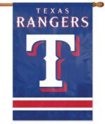 Texas Rangers Logo Applique House Flag