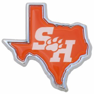 Sam Houston University Texas State Shape Color Car Emblem