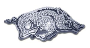 University of Arkansas Running Hog Crystal Chrome Emblem