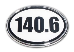 140.6 Ironman Triathlon Chrome Car Emblem