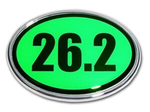 26.2 Marathon Green and Chrome Car Emblem