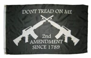 2nd Amendment Don't Tread On Me M4 Rifles Black 3x5 Flag