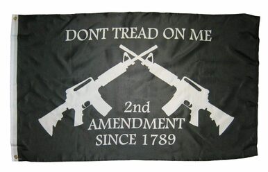 2nd Amendment Don’t Tread On Me M4 Rifles Black 3×5 Flag - I AmEricas Flags