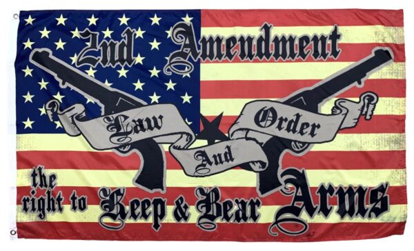 2nd Amendment Law and Order 3x5 Flag