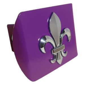 3D Fleur de Lis Purple Hitch Cover