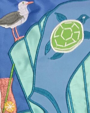 Adirondack on the Beach Double Applique Garden Flag