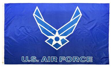 Air Force Wings Logo 3x5 Flag - Printed Polyester