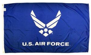 Air Force Wings Logo 3x5 Nylon Flag - Made in the USA