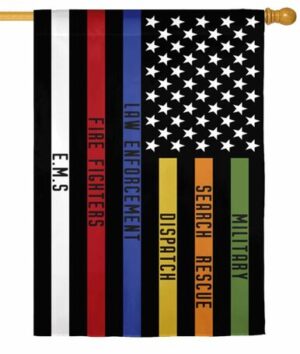 All Responders Thin Line Suede Reflections House Flag