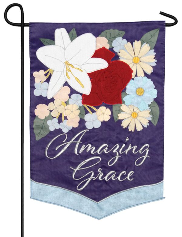 Amazing Grace Double Applique Garden Flag