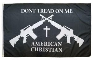 American Christian Crossed M4 Rifles 3x5 Flag
