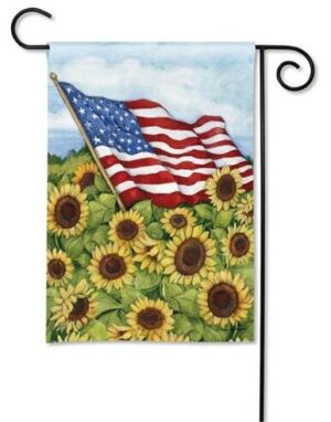 Americana Sunflower Field Garden Flag