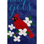 Angels Are Near Applique Garden Flag Detail 1