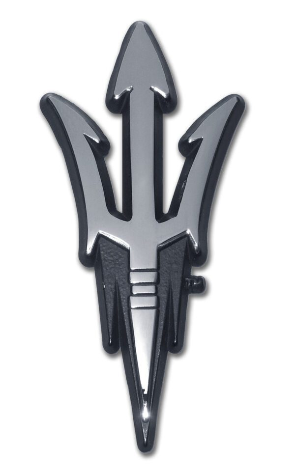 Arizona State University Black and Chrome Pitchfork Car Emblem