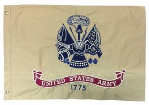 Army 2x3 Vintage Embroidered Cotton Flag