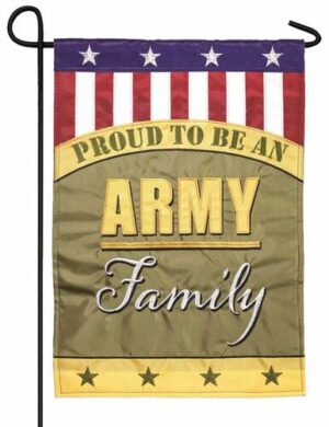 Army Family Double Applique Garden Flag