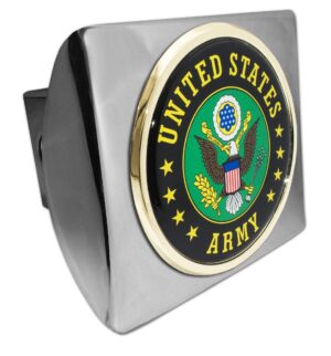 Army Green Seal Chrome Hitch Cover
