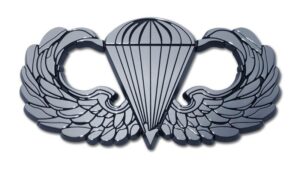 Army Parachute Chrome Car Emblem