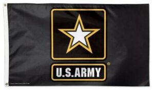 Army Star Black 3x5 Flag 200 Denier