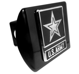 Army Star Black Hitch Cover