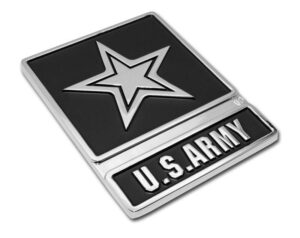 Army Star Chrome Car Emblem