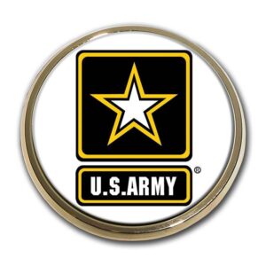 Army Star Seal White Car Emblem
