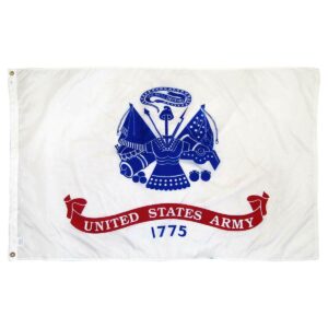 Army White 3x5 Flag - Printed