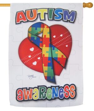 Autism Awareness Sublimated House Flag
