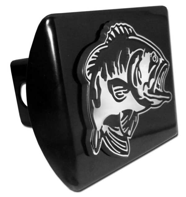 Bass Fish Black Hitch Cover