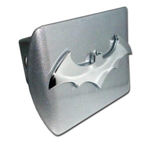 Batman 3D Brushed Chrome Hitch Cover