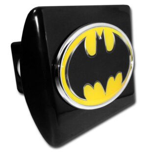 Batman Black and Yellow Oval Black Hitch Cover