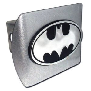 Batman Oval Brushed Chrome Hitch Cover