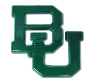 Baylor University Green BU Color Car Emblem