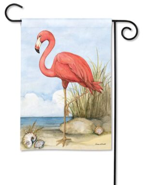 Beach Flamingo Garden Flag