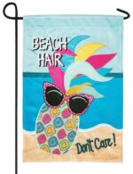 Beach Hair Pineapple Double Applique Garden Flag