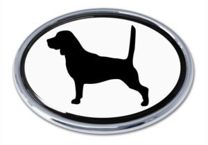 Beagle Chrome Car Emblem