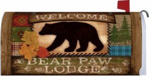 Bear Paw Lodge Welcome Mailbox Cover