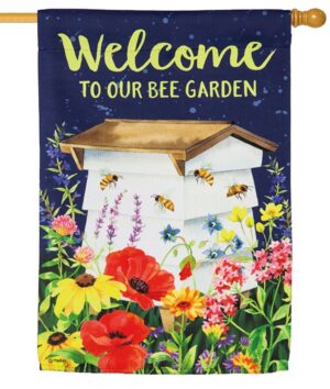 Bee Garden Suede Reflections House Flag