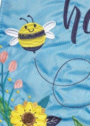 Bee Happy Psalm 37:4 Double Applique Garden Flag