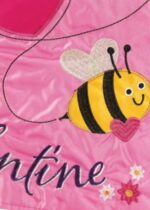 Bee My Valentine Double Applique Garden Flag