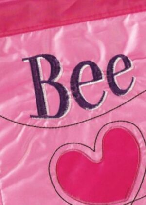 Bee My Valentine Double Applique House Flag