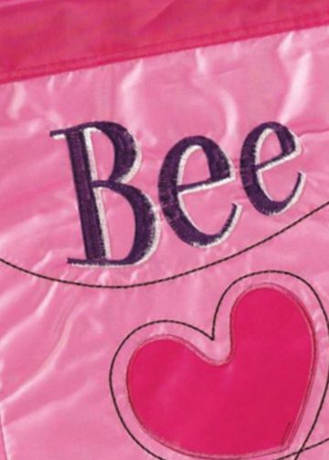 Bee My Valentine Double Applique House Flag - I AmEricas Flags