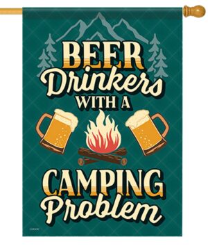 Beer Drinkers Camping House Flag